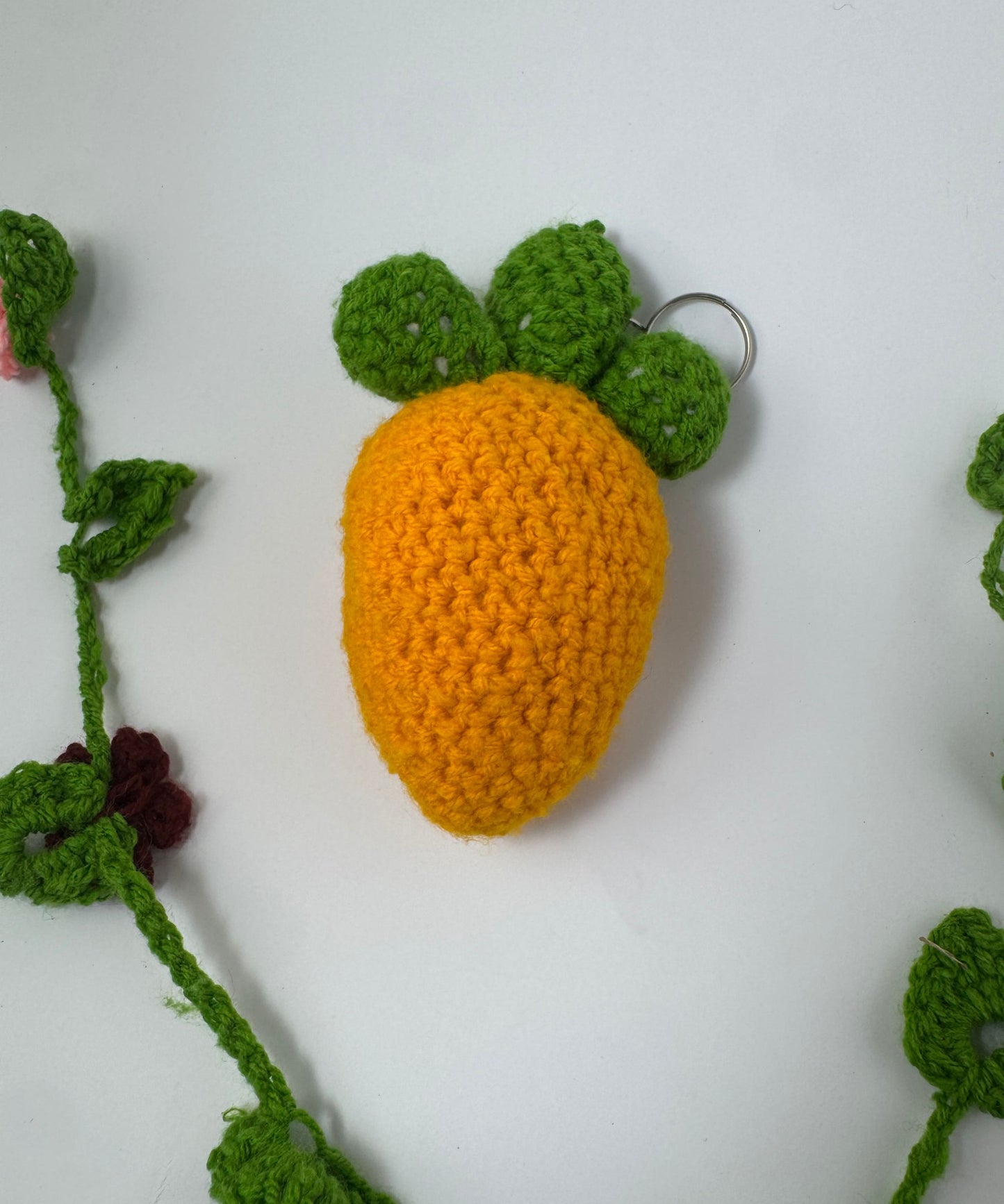The Carrot Crochet Keychain