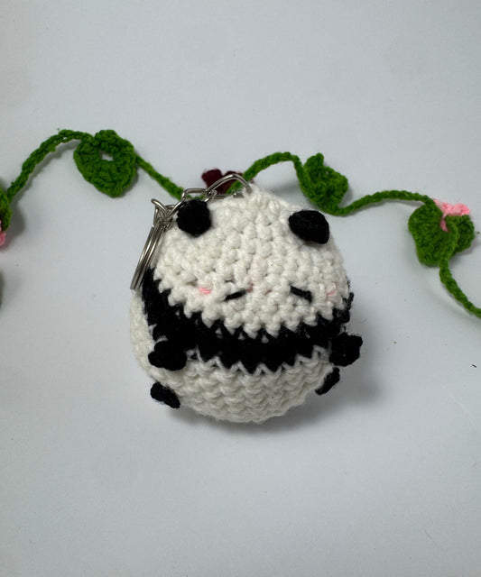 The Sleepy Chubby Panda Keychain