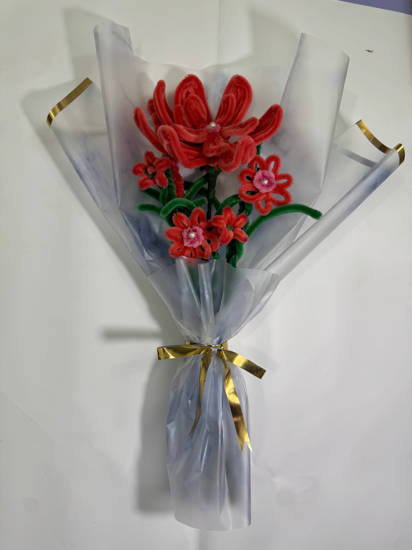 The Scarlet Crimson & Pearl Blossom Bouquet