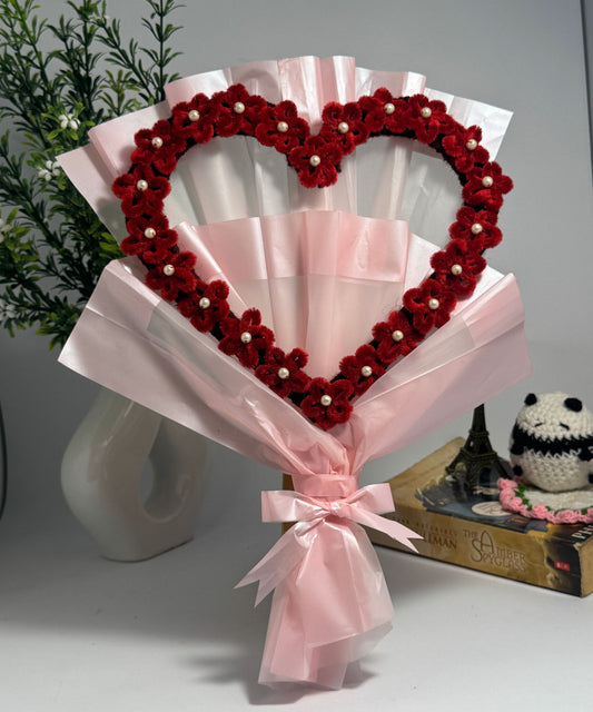 The Infinite Love Velvet Heart Bouquet
