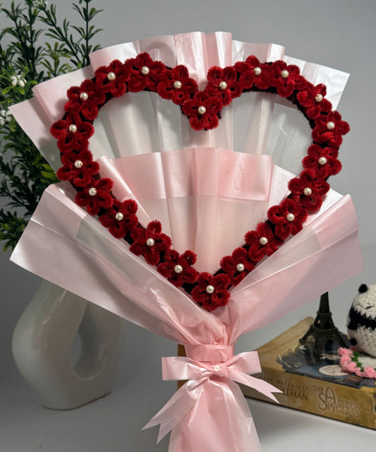 The Infinite Love Velvet Heart Bouquet