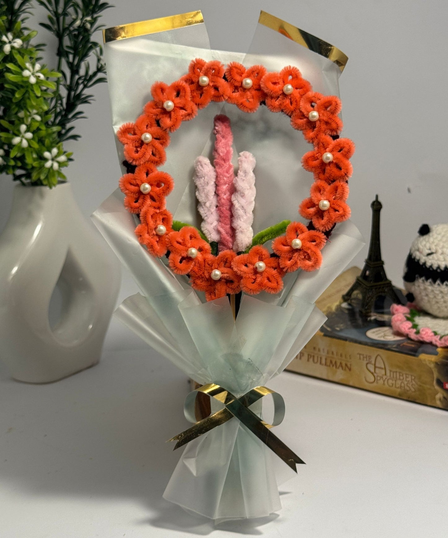 The Pearl Floral Wreath Bouquet