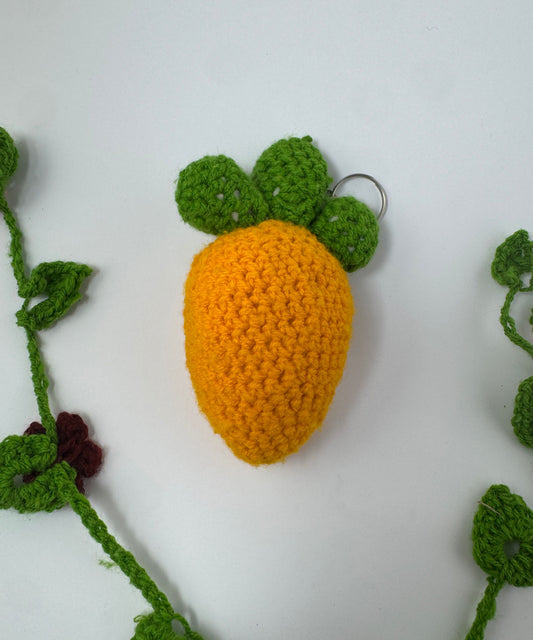 The Carrot Crochet Keychain
