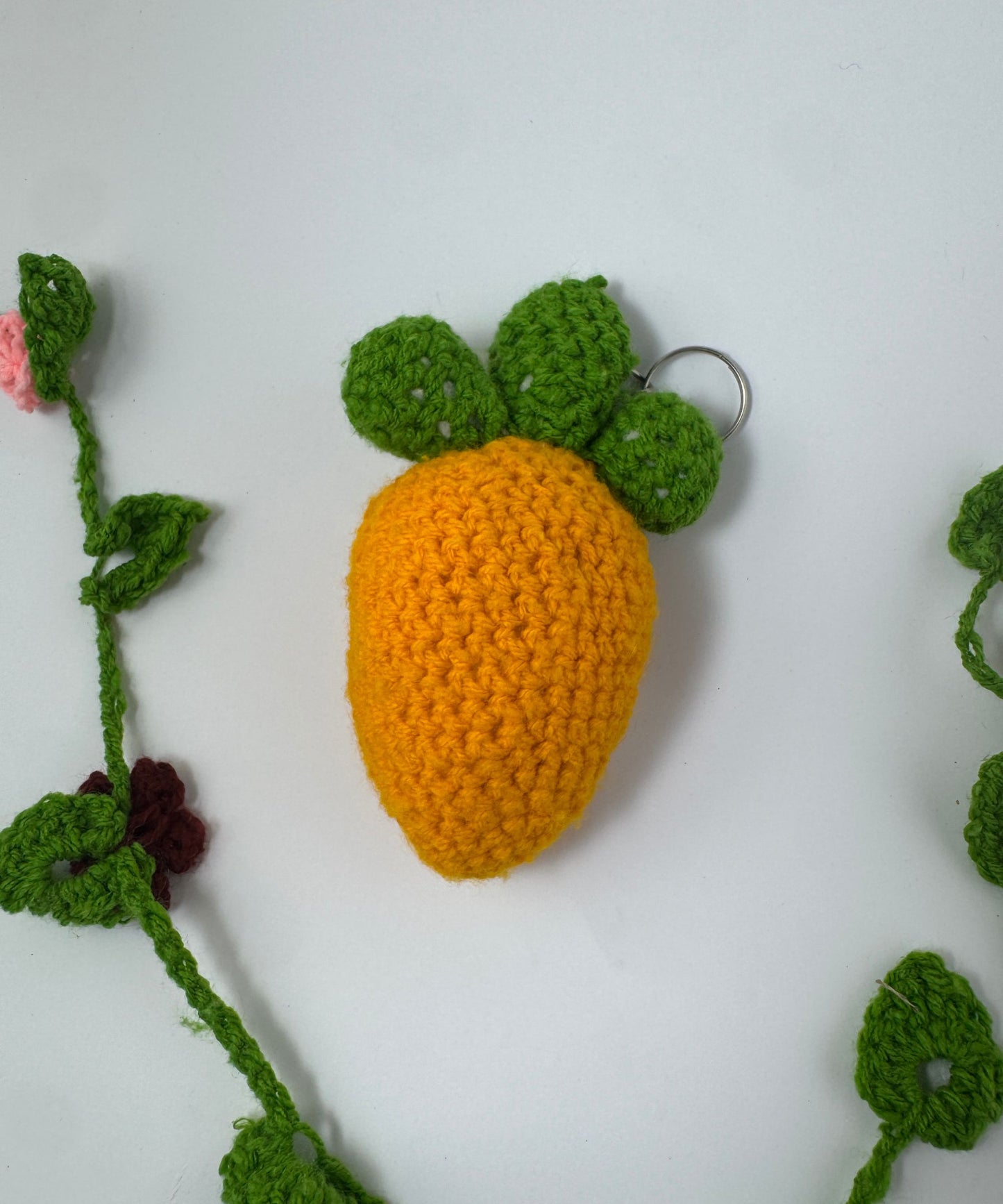 The Carrot Crochet Keychain