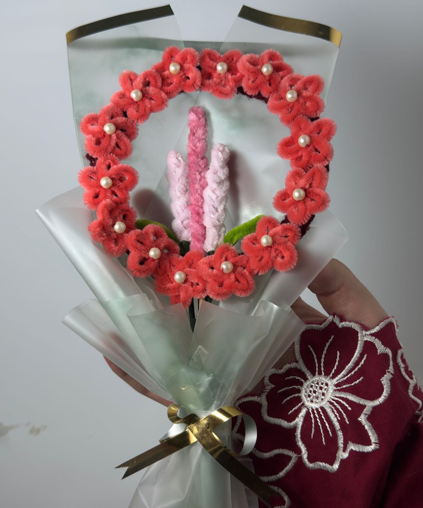 The Pearl Floral Wreath Bouquet