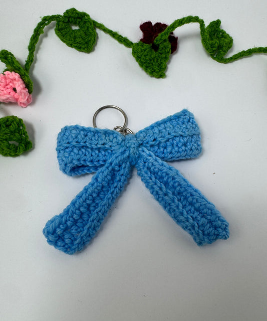 The Sky Blue Bow Keychain