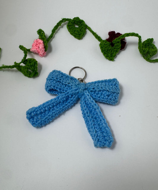 The Sky Blue Bow Keychain