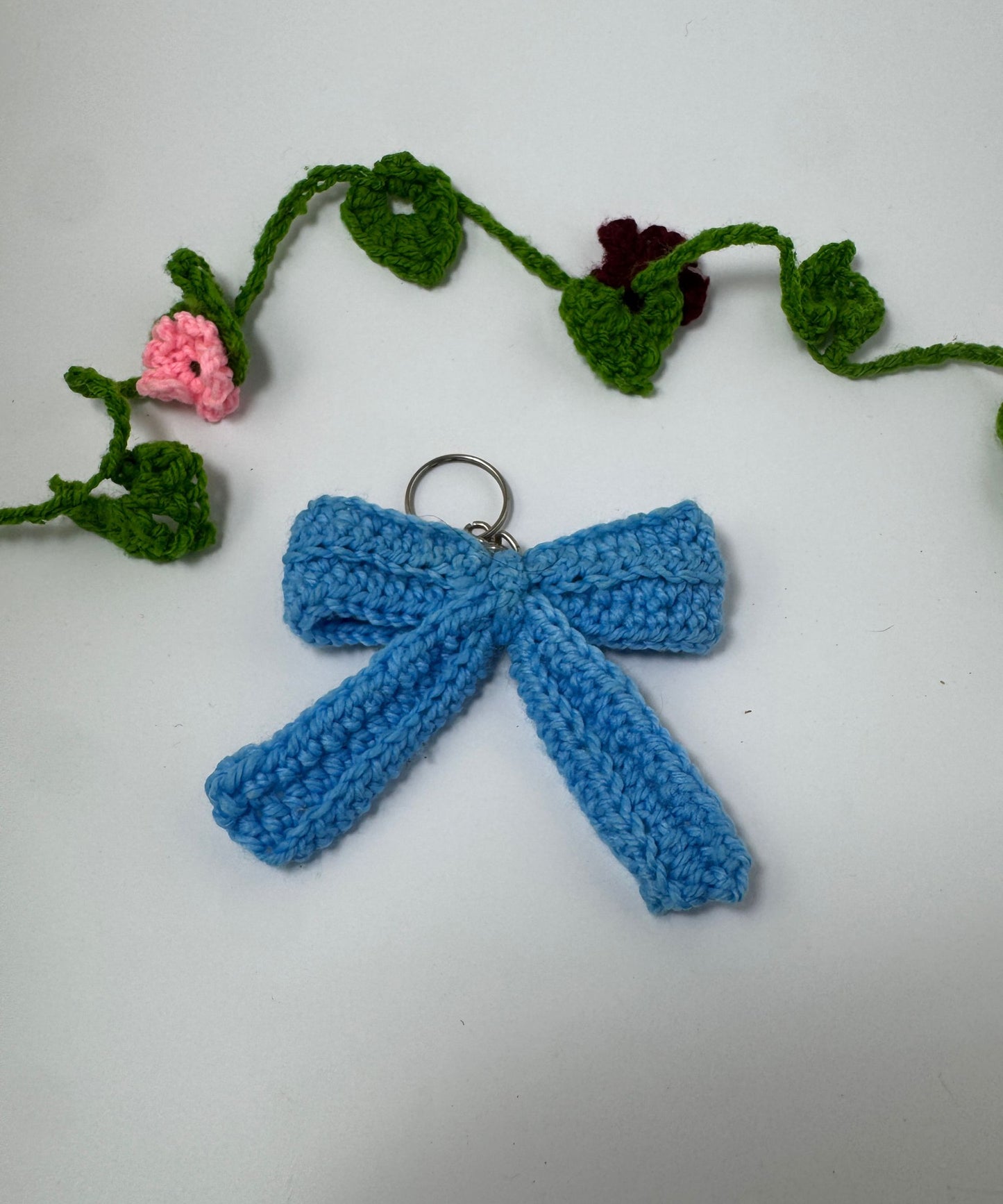 The Sky Blue Bow Keychain