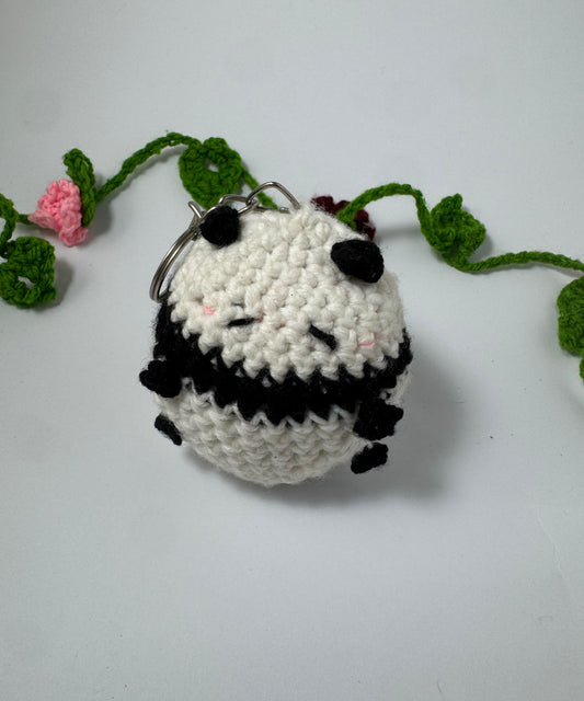 The Sleepy Chubby Panda Keychain