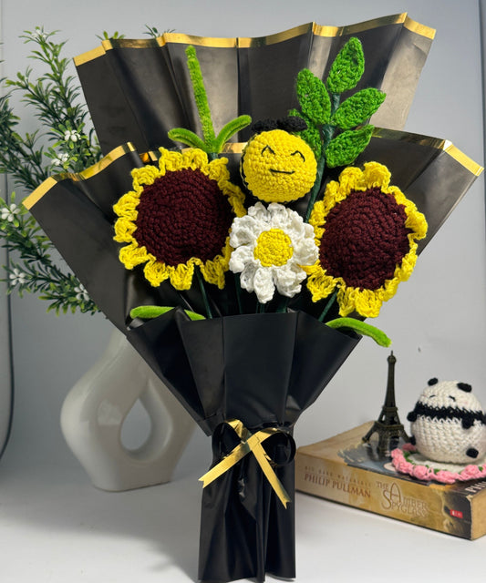 The Sunflower & Bumblebee Meadow Bouquet